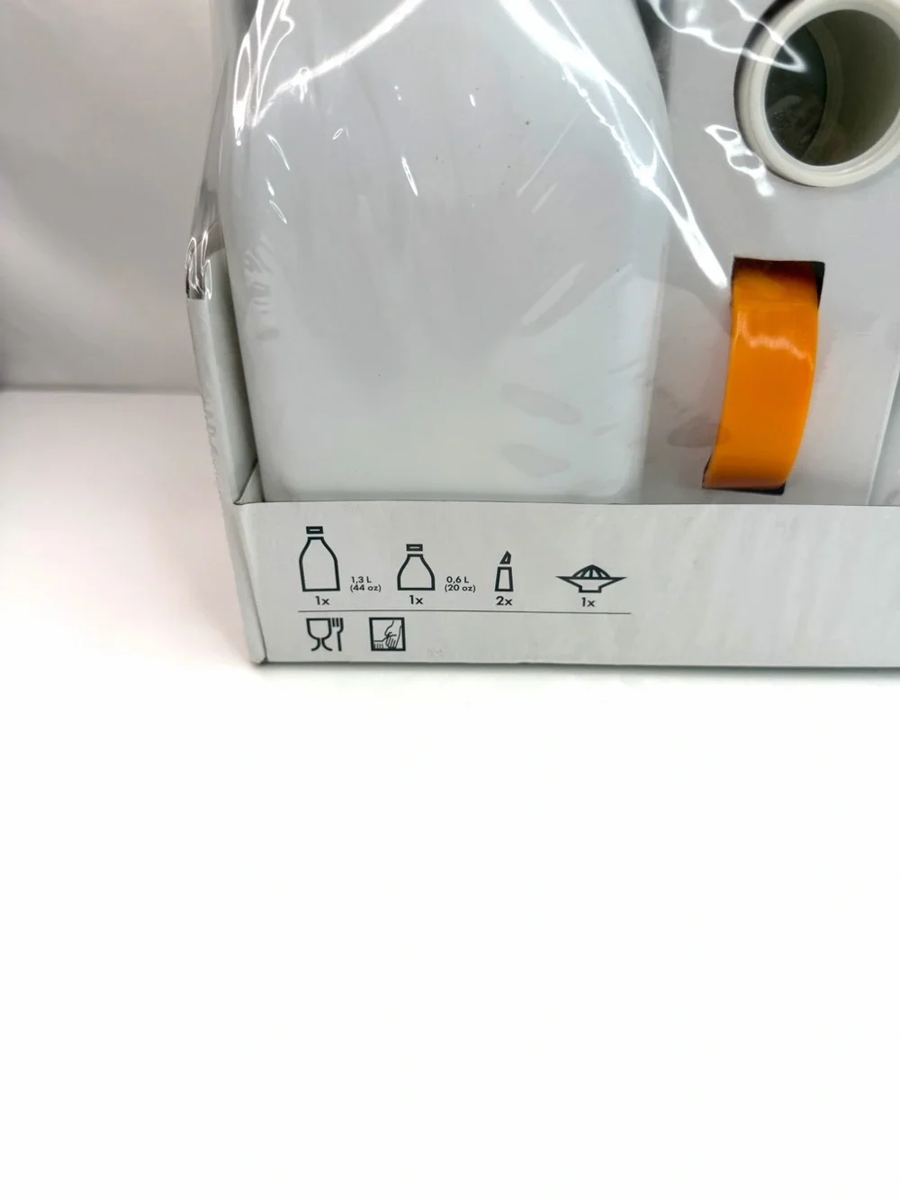 IKEA SODA White & Orange Manual Juicer RARE Set
